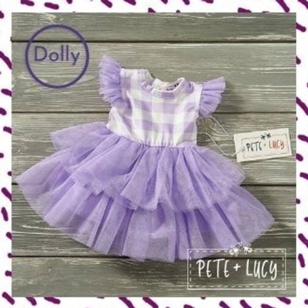 Pete‎ & Lucy Purple Princess Tulle Dolly Dress NWT